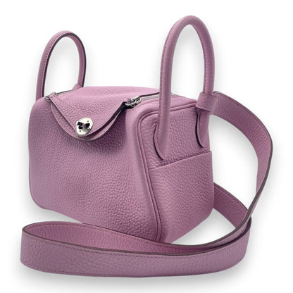 プレオウンドエルメス リンディミニ 20 モーヴシルベストル トリヨンクレマンス シルバー金具 U刻印