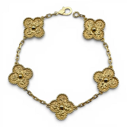 プレオウンドヴァンクリーフ＆アーペル ヴィンテージアルハンブラ ブレスレット 5モチーフ VCARO1IE00 イエローゴールド 18K