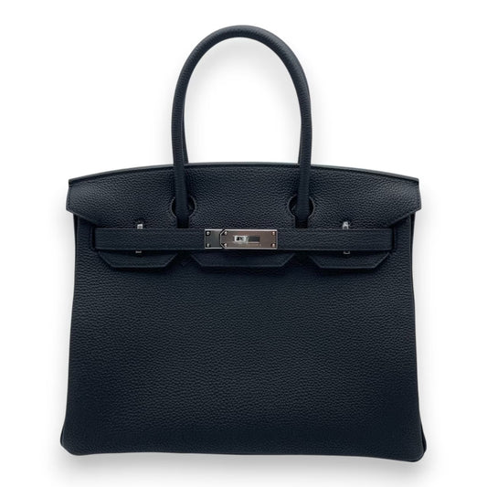 プレオウンドエルメス バーキン 30 ノワール トゴ シルバー金具 K刻印