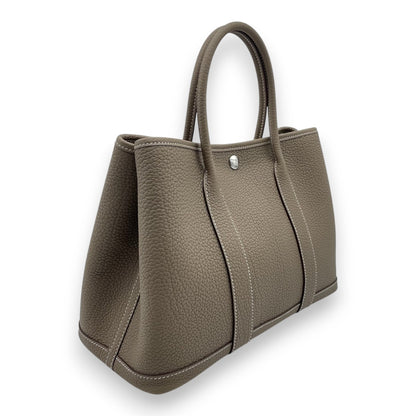 プレオウンドエルメス ガーデンパーティ TPM エトゥープ ネゴンダ シルバー金具 K刻印