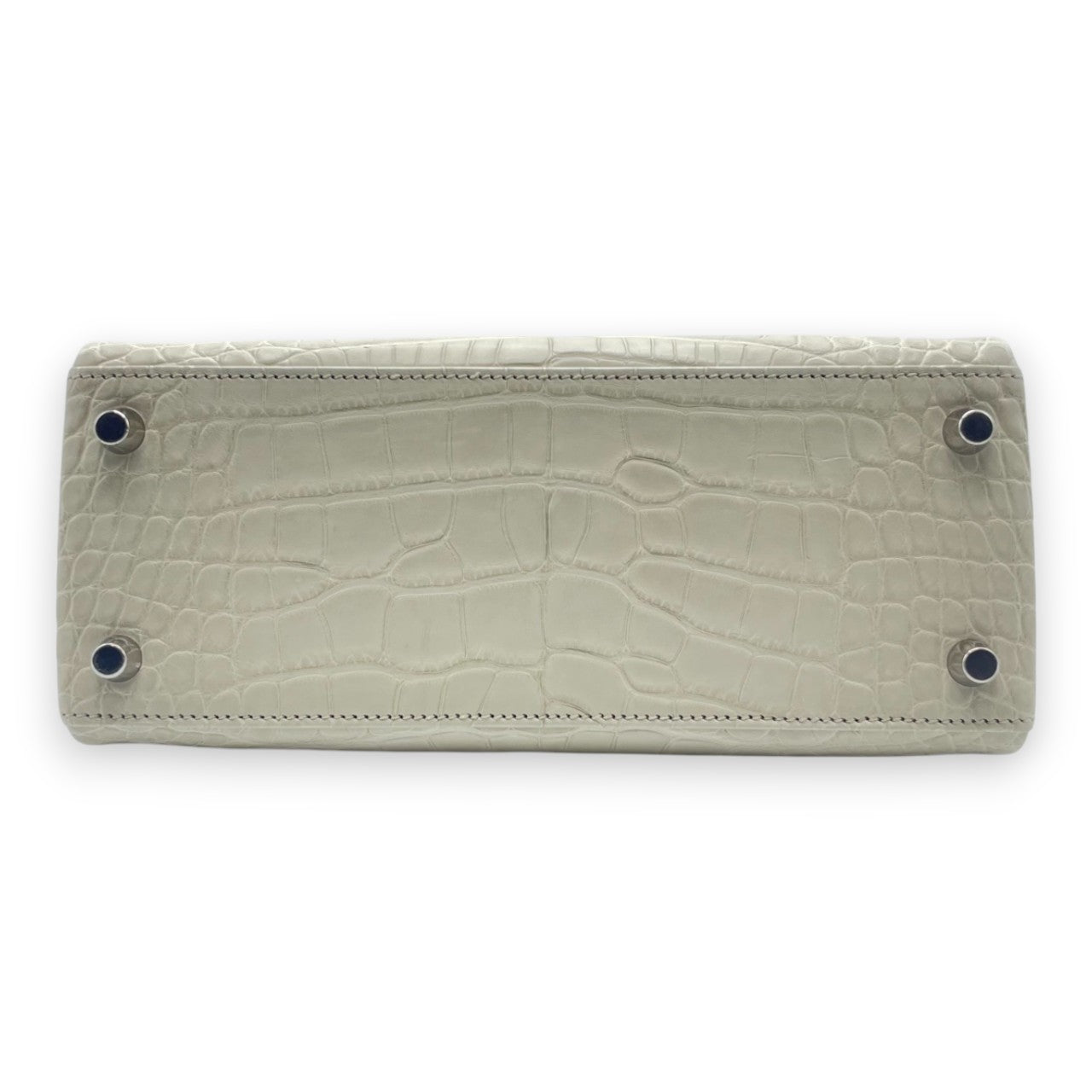 プレオウンドエルメス ケリー 25 べトン アリゲーターマット シルバー金具 B刻印