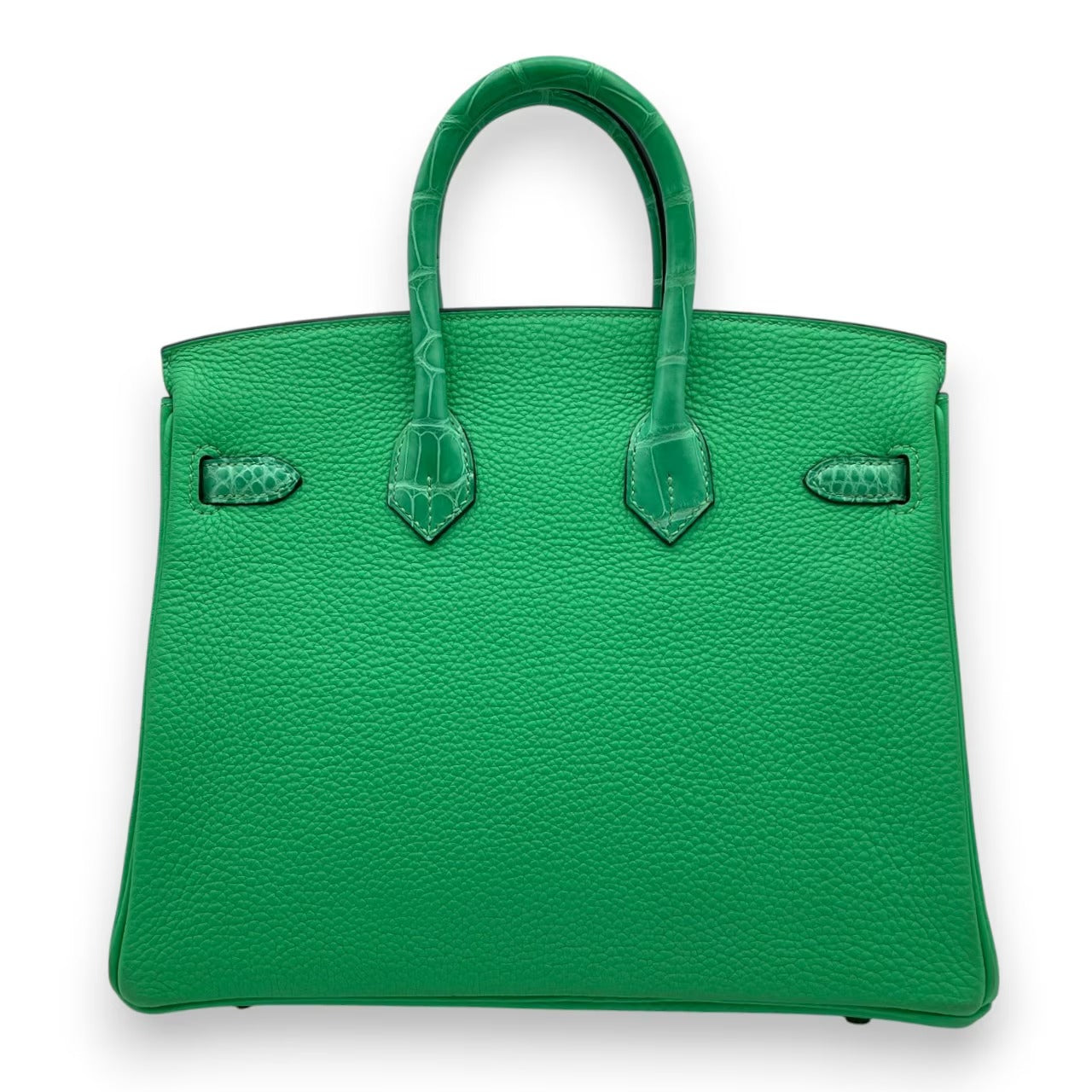 プレオウンドエルメス バーキン タッチ 25 ヴェールコミック トゴ/アリゲーターマット シルバー金具 W刻印