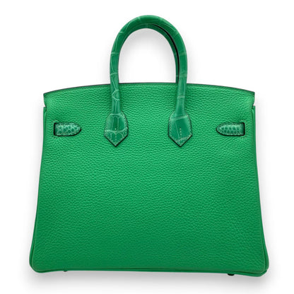 プレオウンドエルメス バーキン タッチ 25 ヴェールコミック トゴ/アリゲーターマット シルバー金具 W刻印