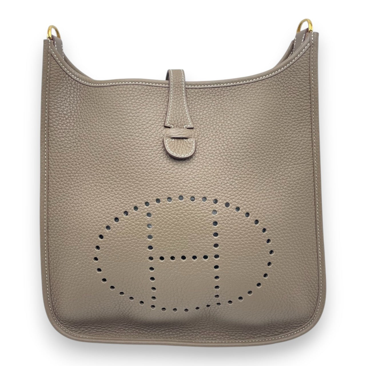 プレオウンドエルメス エヴリン PM エトゥープ トリヨンクレマンス ゴールド金具 B刻印