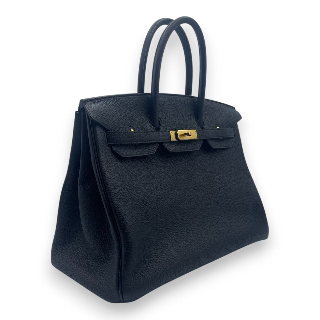 プレオウンドエルメス バーキン 35 ノワール トゴ ゴールド金具 B刻印