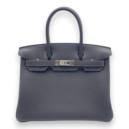 プレオウンドエルメス バーキン 30 べブラン トゴ シルバー金具 K刻印