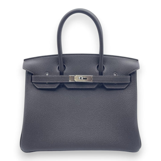 プレオウンドエルメス バーキン 30 べブラン トゴ シルバー金具 K刻印