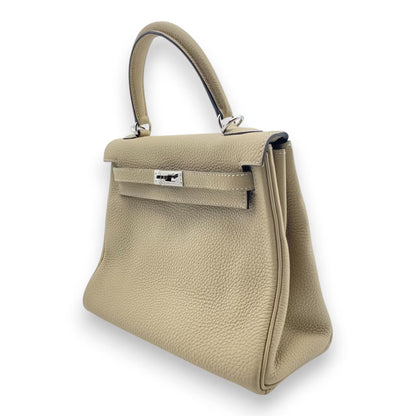 중고 헤르메스 켈리 25 트렌치 토고 실버 하드웨어 A 스탬프