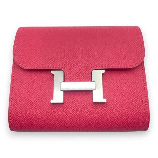 プレオウンドエルメス コンスタンスコンパクト ローズアザレ エプソン シルバー金具 A刻印