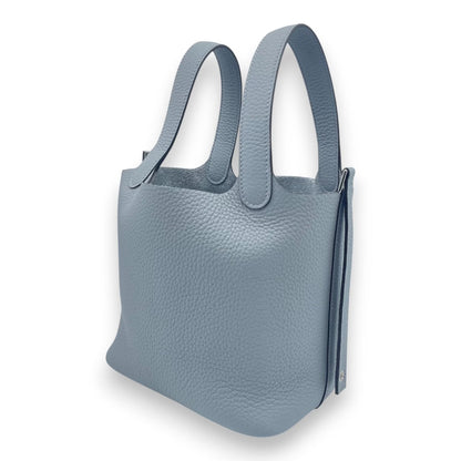 Pre-owned Hermes Picotin Lock PM Gripantin Taurillon Clemence Silver hardware K stamp