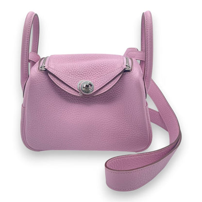 プレオウンドエルメス リンディミニ 20 モーヴシルベストル トリヨンクレマンス シルバー金具 U刻印