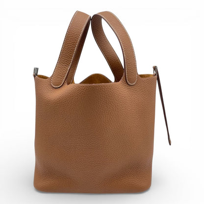 プレオウンドエルメス ピコタンロック MM ゴールド トリヨンクレマンス シルバー金具 U刻印