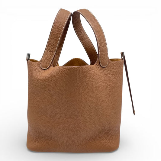 プレオウンドエルメス ピコタンロック MM ゴールド トリヨンクレマンス シルバー金具 U刻印