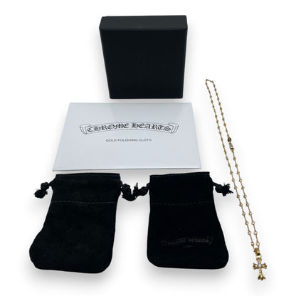 プレオウンドクロムハーツ CHクロスベビーファットチャーム+ツイストチェーン 22k/ダイヤモンド