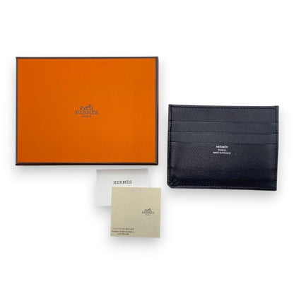 プレオウンドエルメス カードケース Hセリエ ノワール エヴァーグレイン W刻印