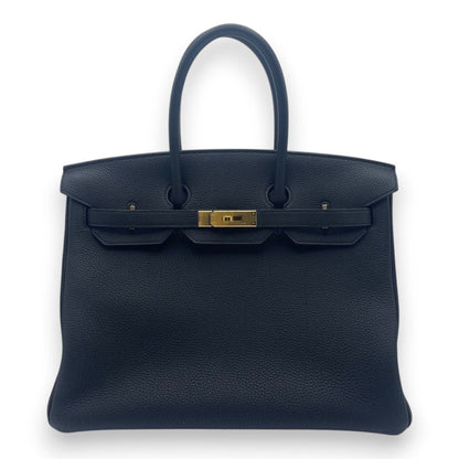 プレオウンドエルメス バーキン 35 ノワール トゴ ゴールド金具 B刻印