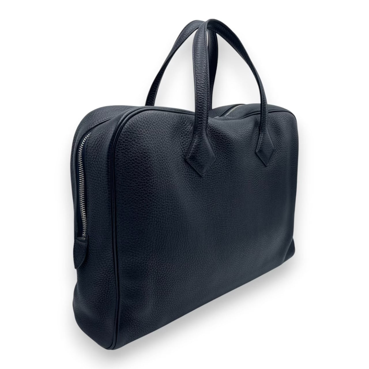 중고 헤르메스 빅토리아 II 40 블루 인디고 토리옹 클레멘스 실버 하드웨어 T 스탬프