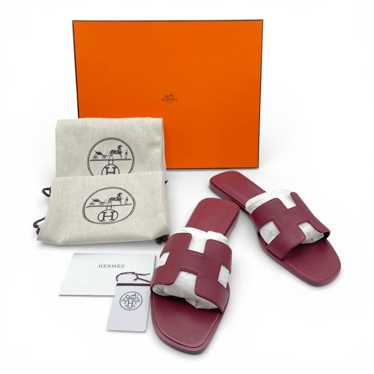 プレオウンドエルメス オラン サンダル 36 ルージュグレナ 23/23.5cm