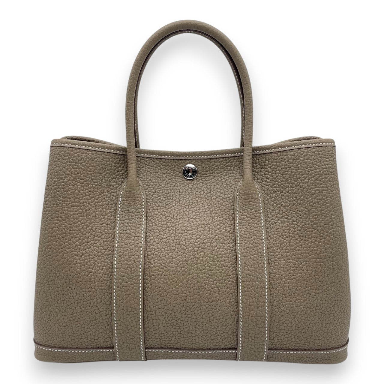 プレオウンドエルメス ガーデンパーティ TPM エトゥープ ネゴンダ シルバー金具 K刻印