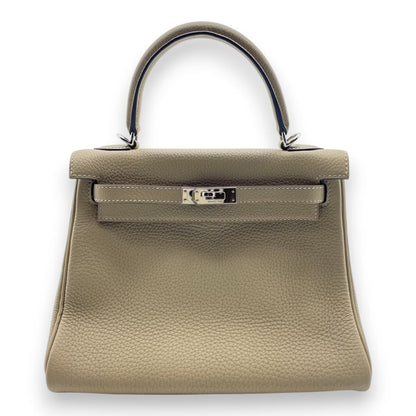 중고 헤르메스 켈리 25 트렌치 토고 실버 하드웨어 A 스탬프