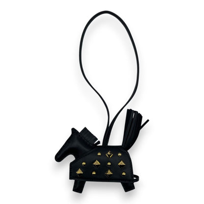 プレオウンドエルメス ロデオチャーム ロベオロック PM ノワール ゴールド金具 K刻印