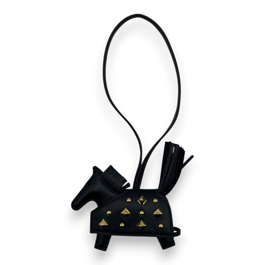 プレオウンドエルメス ロデオチャーム ロベオロック PM ノワール ゴールド金具 K刻印