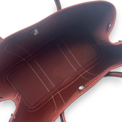 プレオウンドエルメス ガーデンパーティ TPM ルージュアッシュ トワルオフィシエ/ネゴンダ シルバー金具 K刻印