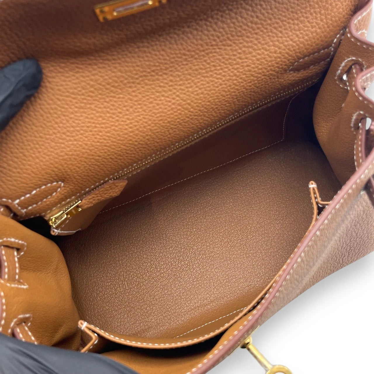 중고 헤르메스 켈리 25 골드 토고 골드 하드웨어 K 스탬프