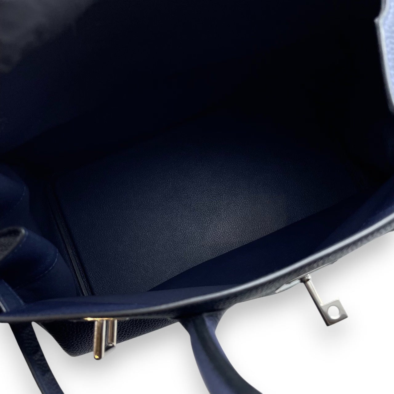 중고 에르메스 오타크루아 40 블루 뉘 토고 실버 하드웨어 Z 스탬프