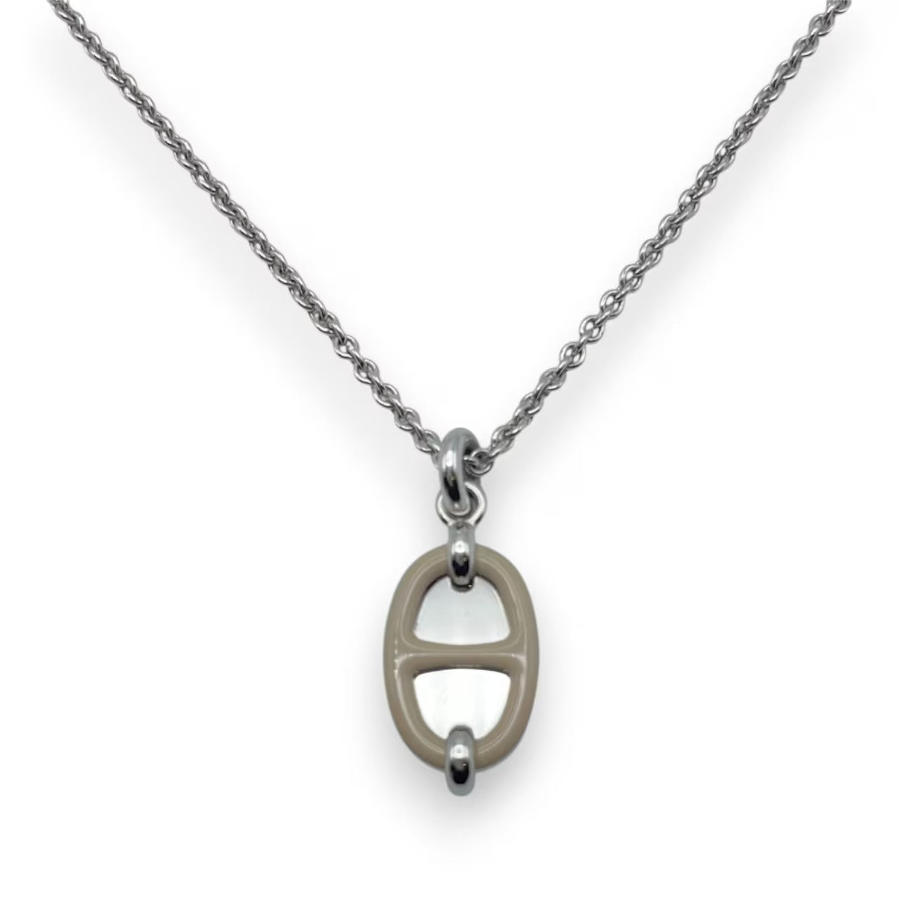 プレオウンドエルメス ミニ・マイヨン ペンダント PM H100053FE55 マロン・グラッセ メタル