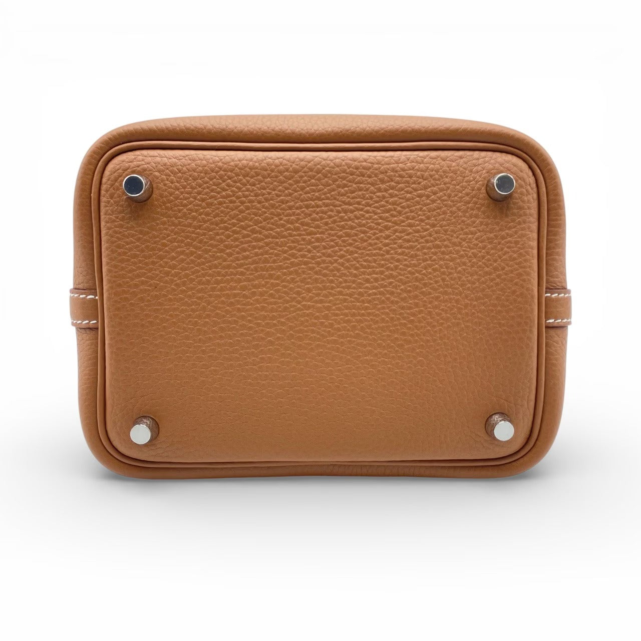 プレオウンドエルメス ピコタンロック PM ゴールド トリヨンクレマンス シルバー金具 K刻印