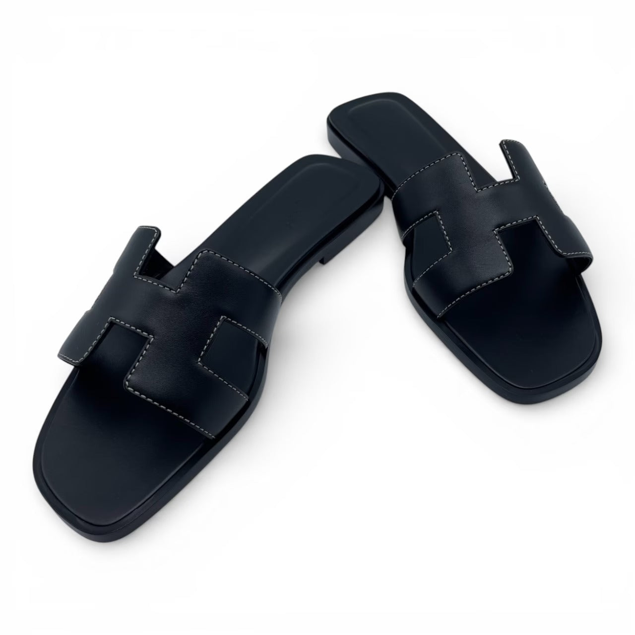 プレオウンドエルメス オラン サンダル 36 ノワール 23/23.5cm