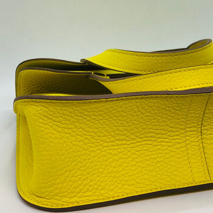 Pre-Owned Hermes Arzan 25 Lime Torillon Clemence Silver Fittings U Engraved