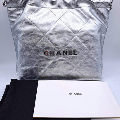 プレオウンド CHANEL シャネル22 チェーンショルダー シルバー AS3260