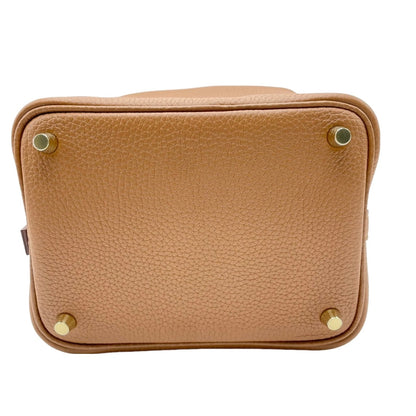 Pre-Owned Hermes Picotin Lock Touch PM Gold Torillon Clemence Gold Hardware Y Engraved