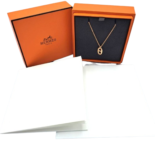 Hermes Chaine d'Ancre Farandoule 项链 PM 粉红金