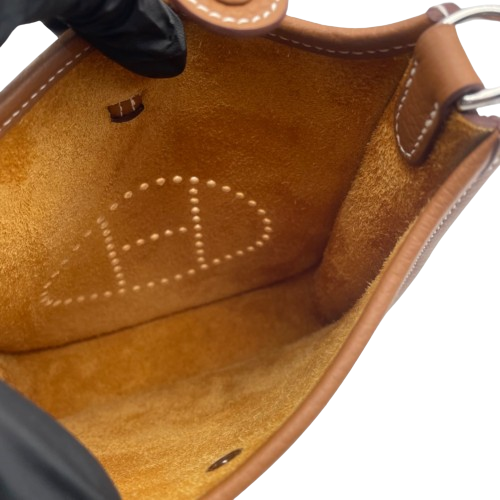 Pre-Owned Hermes Evelyn TPM Gold Torillon Clemence Silver Metal Fittings B Engraved