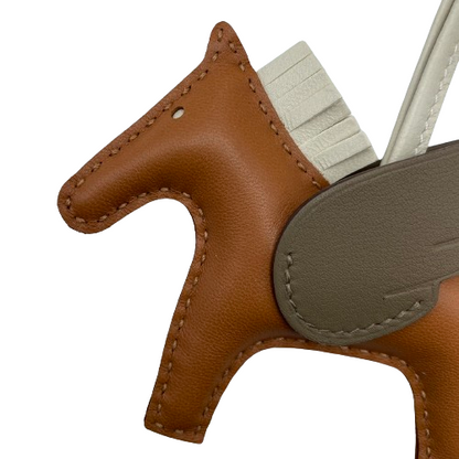 Pre-Owned Hermes Rodeo Pegasus Bag Charm PM Brown Swift B Engraved