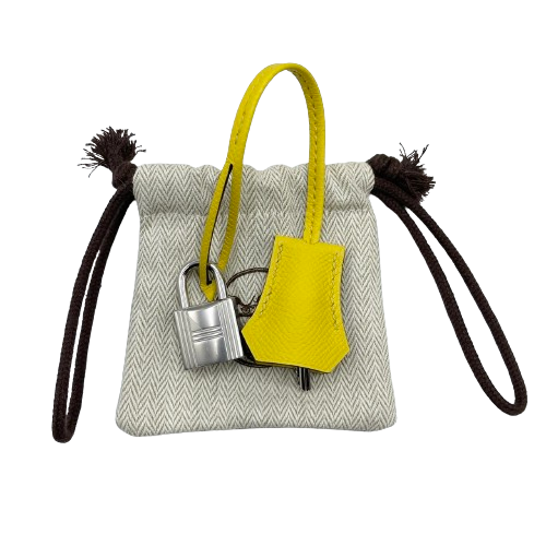 사전 소유 [현금 가격] Hermes Kelly 25 Jaune Naples Epson Silver Fittings B 조각.