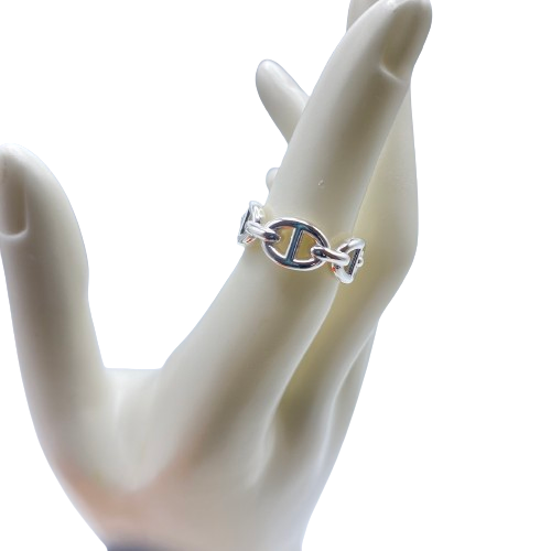 Pre-Owned Hermes Chaine d'Ankle-Enchenée Silver 925