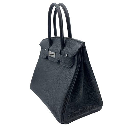 사전 소유 [현금 가격] Hermes Birkin 30 Noir Togo Silver Fittings Z 새겨 져
