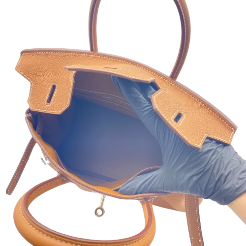 [現金價格]愛馬仕·伯金（Hermes Birkin）30金色多哥銀色金屬配件C刻有
