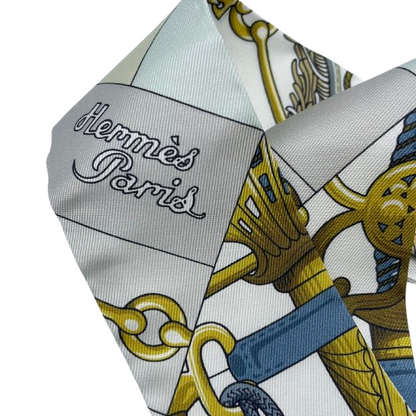 Hermes Twilly Cricketis Jaune/Claire/Blanc Silk