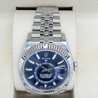 사전 소유 롤렉스 스카이 거주자 326934 Bright Blue