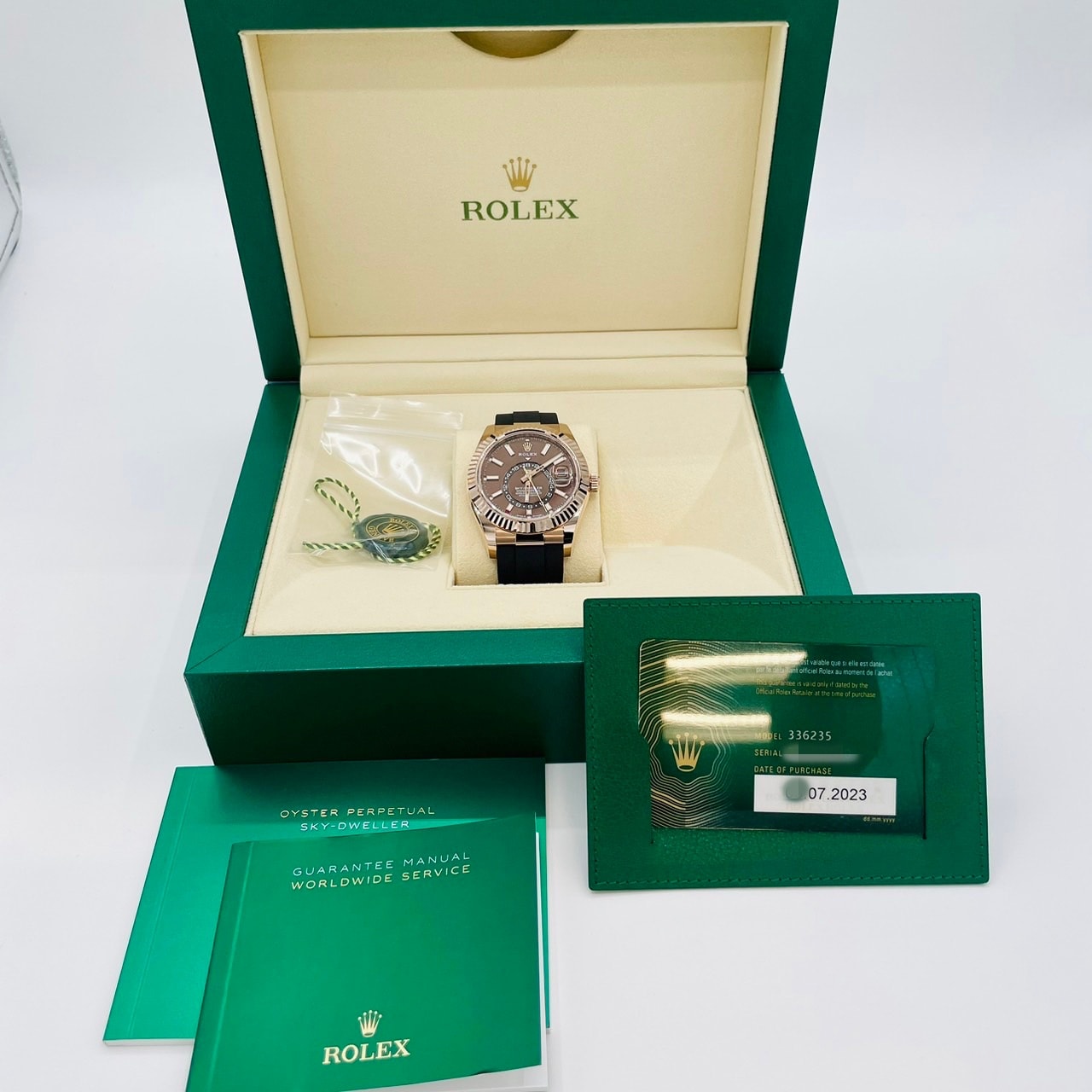 미리 소유 한 [매우 인기! 2023 New Sky Dweller] 롤렉스 스카이 거주자 336235 초콜릿 42mm