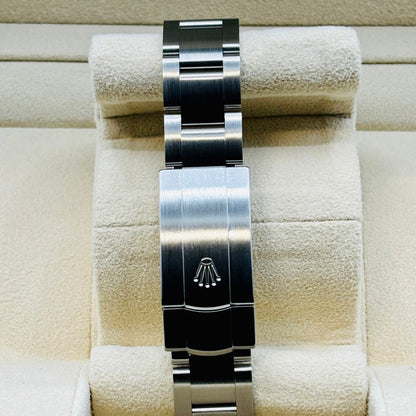 사전 소유의 롤렉스 굴 영구 124200 굴 팔찌 블랙 34mm