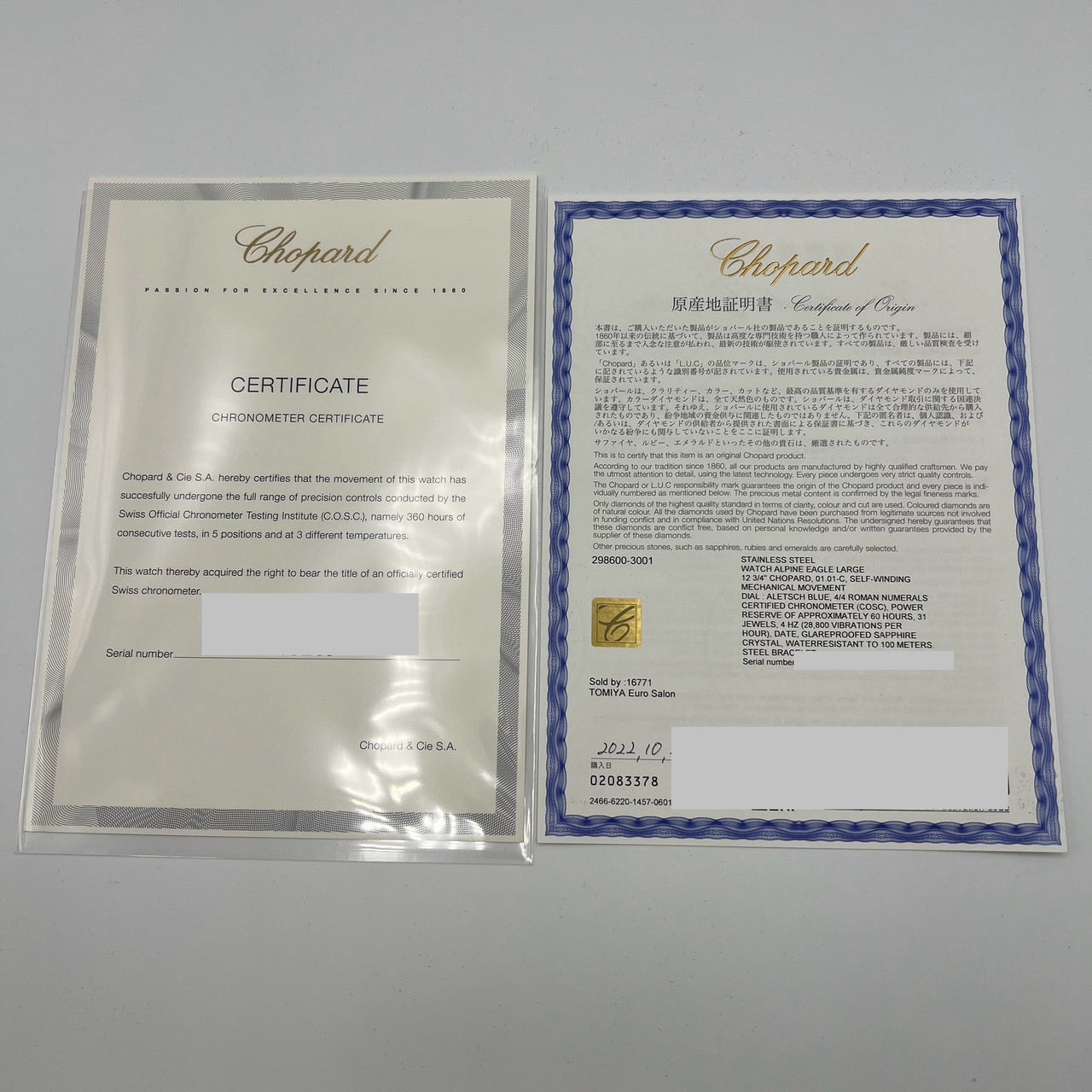 Pre-Owned Chopard Alpine Eagle Large 298600-3001 Blue 41mm