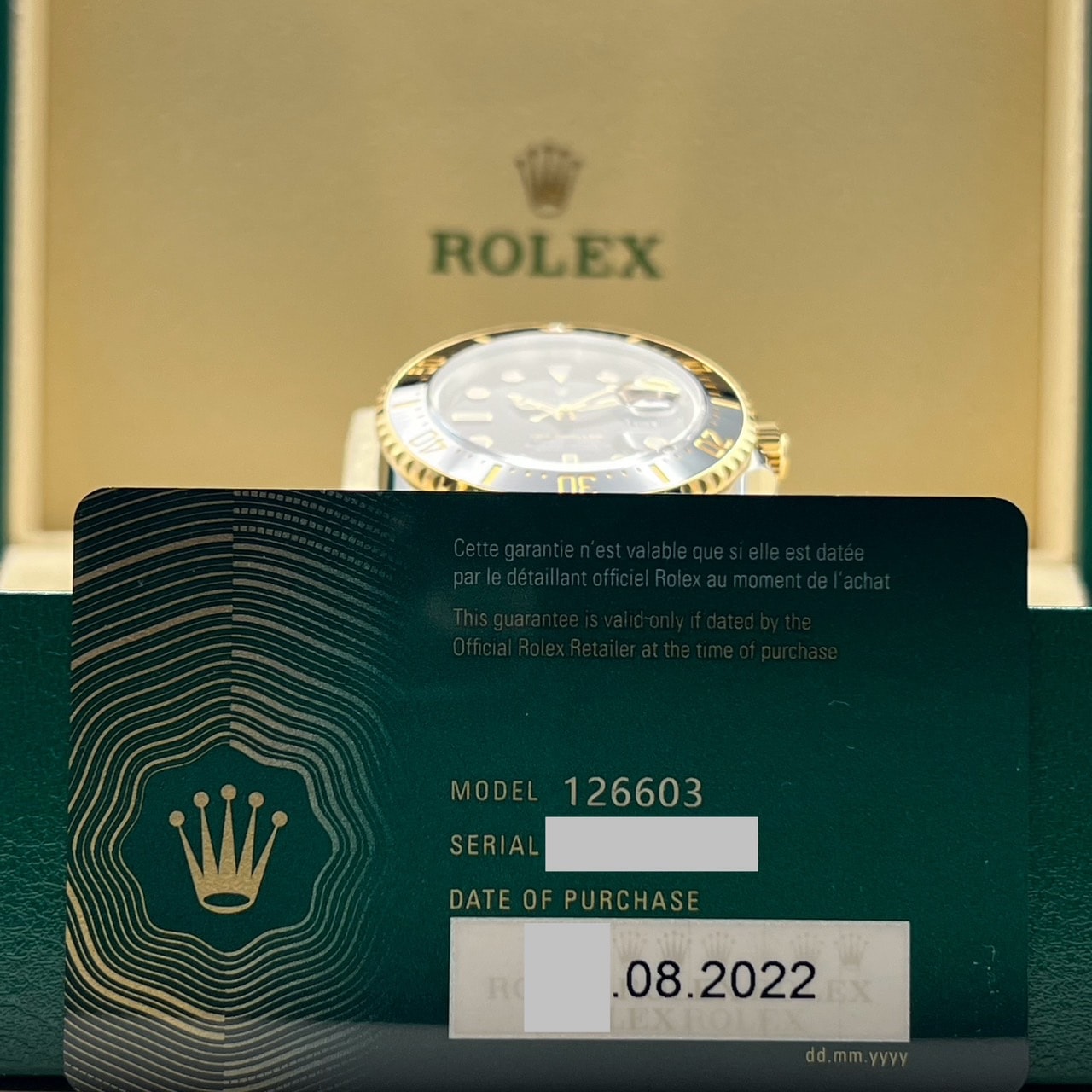 사전 소유 롤렉스 바다 거주자 126603 블랙 43mm