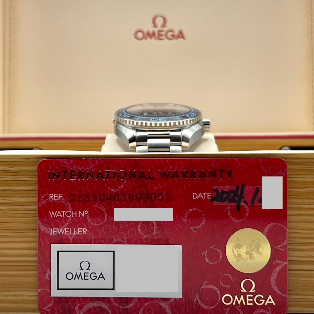 Pre-Owned Omega Seamaster 215.30.40.20.03.002 Summer Blue 39.5mm