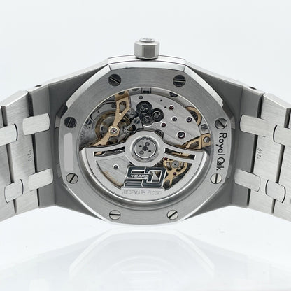 [50 주년 기념 로터 장착 모델] Audemars Pigemars Royal Oak Jumbo Extra Sin 16202st.oo.1240st.01 Blue Stainless Steel 39mm
